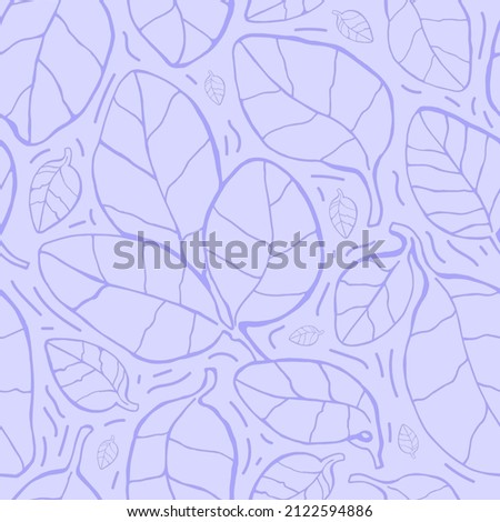 Seamless vector background of leaves.
