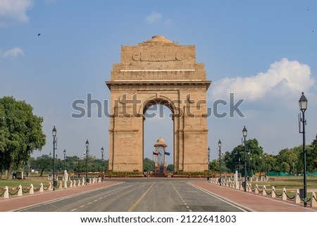 India Gate in Delhi, India Royalty-Free Stock Photo #2122641803