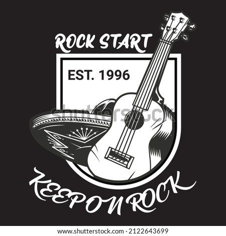 ROCK START EST 1996 KEEP ON ROCK T-SHIRT DESIGN