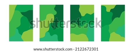 Modern abstract cover set, minimal cover design. vector illustration, Colorful geometric background.green colour