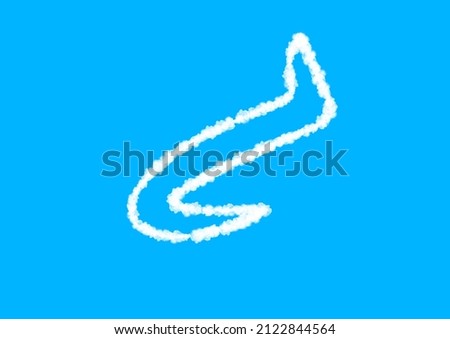 HEBREW alphabet numbers, punctuation and special characters made out of clouds put on blue background