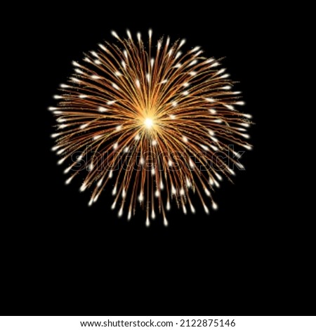 Fire works isolated on black background