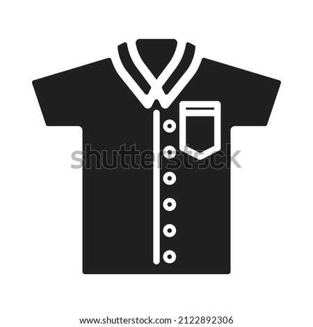 The illustration of shirt icon vector. Suitable for fashion, clothes or drawing book for young learners.
