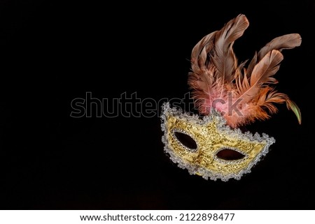 Tradition carnival mask for masquerade. Jewish holiday Purim.
