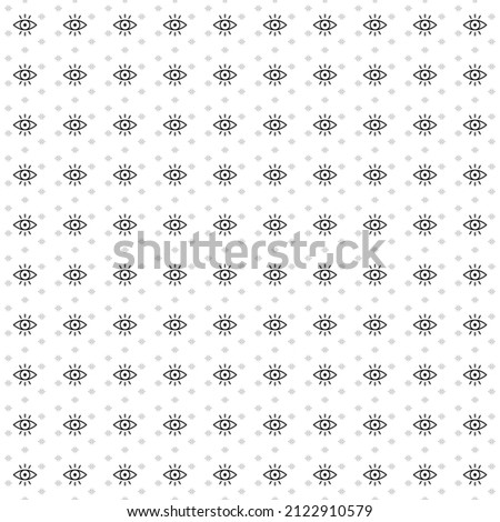 Square seamless background pattern from geometric shapes are different sizes and opacity. The pattern is evenly filled with big black vision symbols. Vector illustration on white background