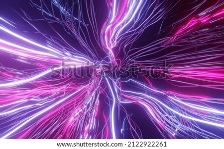 Space abstract tentacle background design. Science fiction theme background design. Abstract futuristic violet glow tone background design
