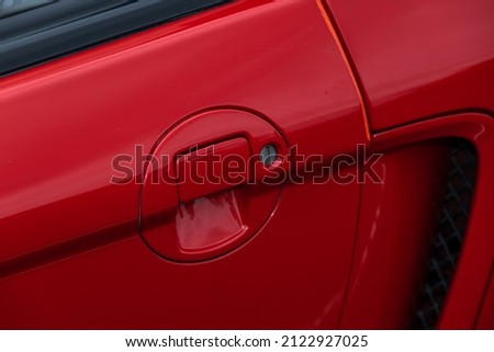 Doorknob of private cars pars photo