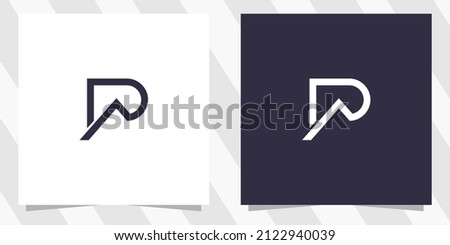 letter p with peak logo Royalty-Free Stock Photo #2122940039