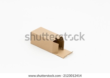 Open cardboard box on a white background