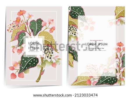 Vector illustration of floral frame set in spring. Design for cards, party invitation, Print, Frame Clip Art and Business Advertisement and Promotion 