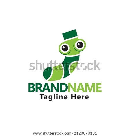 Catterpilar Sock Logo. This logo that combines the shape of a caterpillar with sock. Great perfect for various business especially a kindergarten, toy company, 
children toy manufacturer, baby store.