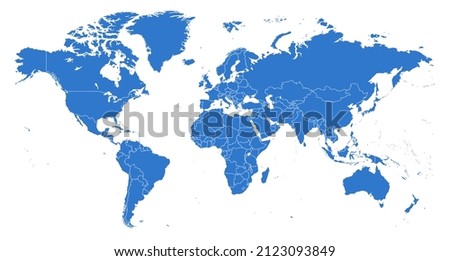 Vector Blue world map Illustration