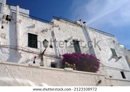 Ostuni, historic town in the Brindisi province, Apulia, Italy, at June