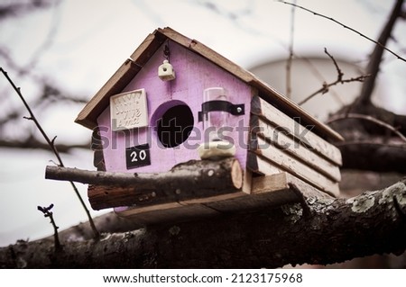 Handmade decorative birdhouse birds animal