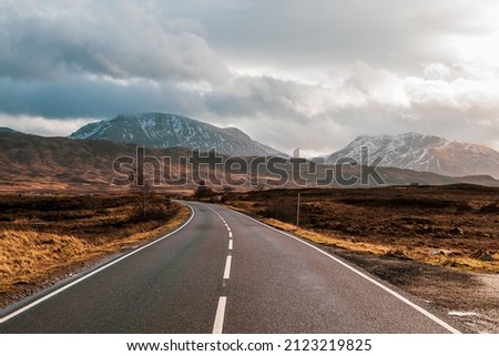 Road leading to the Mountains