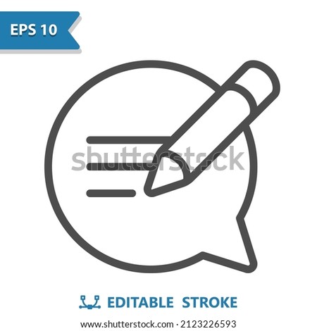 Write Message Icon. Professional, pixel perfect icon, EPS 10 format.