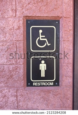 An entrance to the male  toilet.
