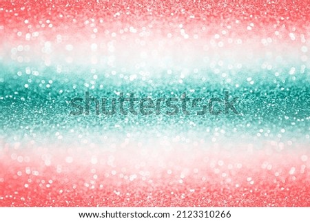 Abstract teal green glitter, coral pink and white sparkle background for turquoise happy birthday party invite, peach spring Easter, kid mother’s day mom love girly design or summer watermelon pattern Royalty-Free Stock Photo #2123310266