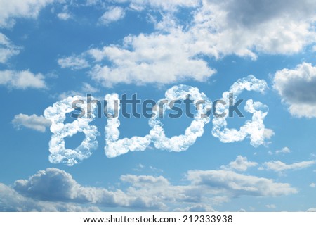 blog word on cloud