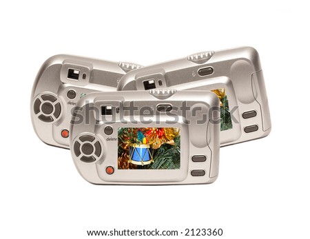 Camera's for Christmas with picture on screen