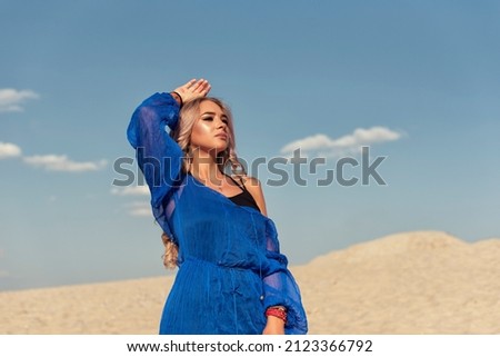 Summer walk on the sand dunes