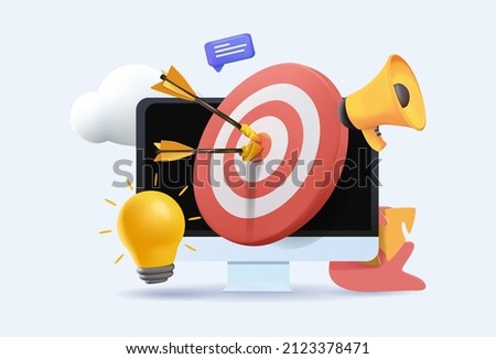 Seo optimization and smm concept. Digital marketing, smm digital web technology. 3D Web Vector Illustrations. Improving ranking on search engine, Search engine traffic, Testing website SEO, 3D design Royalty-Free Stock Photo #2123378471