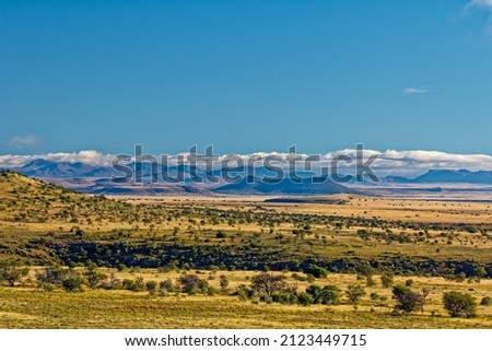 Karoo mountain landscape near Cradock Royalty-Free Stock Photo #2123449715