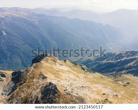 Amazing Aerial view of Rila Mountain near Malyovitsa peak, Bulgaria
