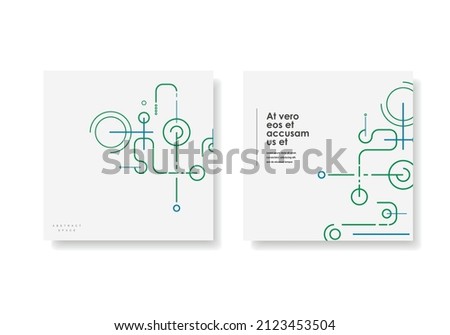 Engineering technological vector made with circles and lines. Vector geometric composition template and layout