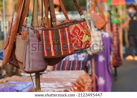 Food and drink in market. Hypermarket. Walking street in Thailand. Royalty-Free Stock Photo #2123495447