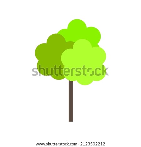 Abstract pattern with tree. Line art. Design element. Vector illustration. stock image.