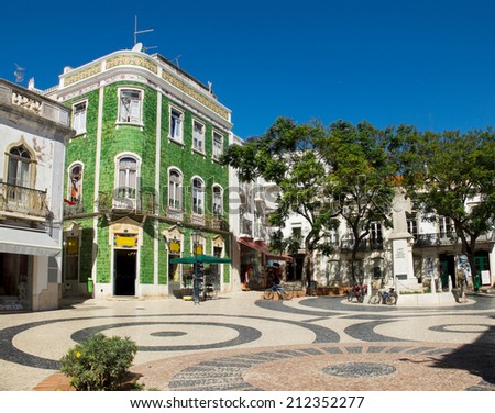 Praca Luis de Camoes square in Lagos, Portugal Royalty-Free Stock Photo #212352277