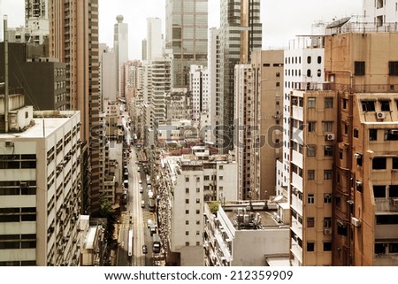 Hong Kong's crowded old city