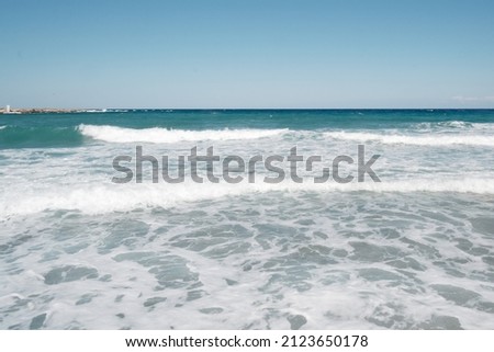 sea waves with white foam