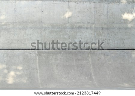 Concrete surface.  Construction of a concrete skate park, close-up.