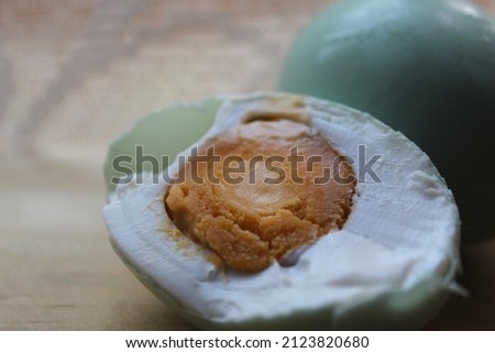 picture of duck eggs that have been processed into salted eggs and become a typical food of one of the regions in Indonesia