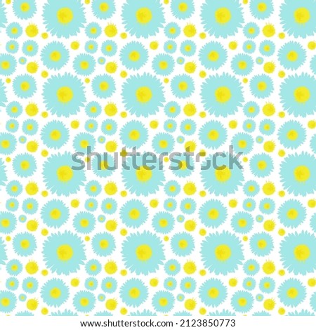 seamless pattern background with daisy flowers. Vector illustration