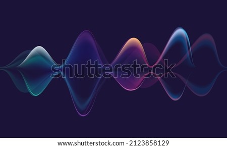 Heart beat 3D wave on dark background. Abstract heartbeat or cardiogram in form of fire with sparks. Digital music sound energy vector network. Futuristic wireframe curve of cardiology rhythm. Royalty-Free Stock Photo #2123858129