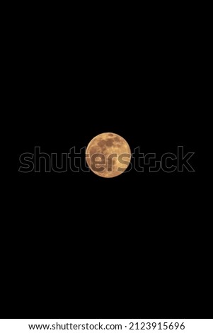 fullmoon, beautiful full moon isolated dark, black sky at night with copy space and noise effects