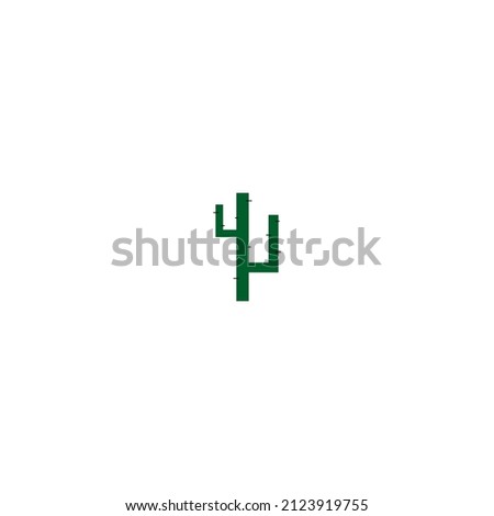 Cactus with thorns on a white background