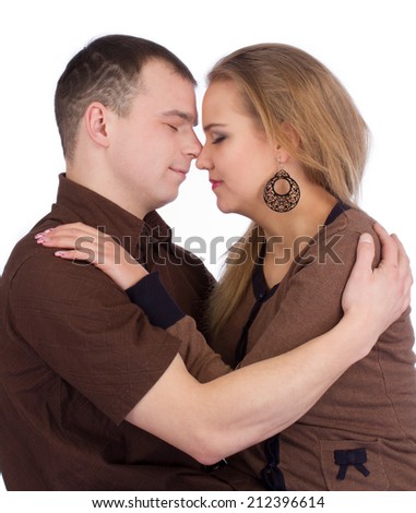 Loving couple embracing