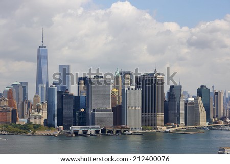 Aerial view of Manhattan, New York City, U.S.A.