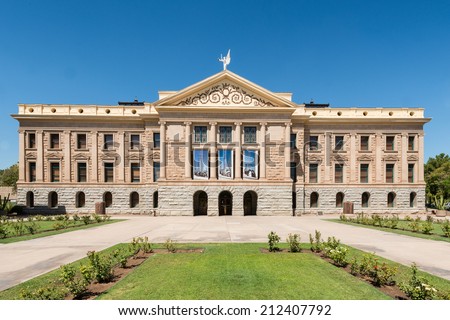 Original Arizona State Capitol building in Phoenix, Arizona Royalty-Free Stock Photo #212407792