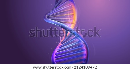 Double helix structure of abstract DNA model. Royalty-Free Stock Photo #2124109472