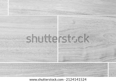 Wood grain white ceramic floor tile pattern and texture background seamless