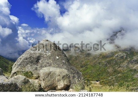 Threatening clouds over Alforfa Glacial Valley, Serra da Estrela, Portugal