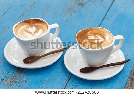 Cup of coffee latte 