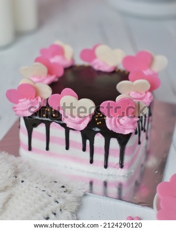 a close up of birthday cake on table