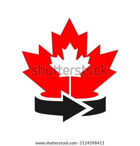 Maple Leaf Vector Sign. Canada Vector Symbol Maple Leaf Clip Art. Red Maple Leaf Template