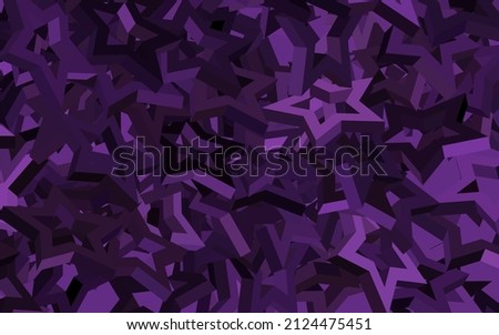 Dark Pink vector template with sky stars. Glitter abstract illustration with colored stars. Best design for your ad, poster, banner.